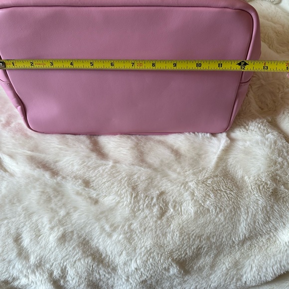 🧁🍡LARGE LEATHER PINK KISS LOCK BAG🍡🧁NEVER USED - Picture 7 of 8